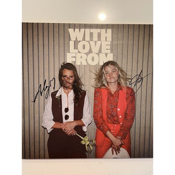 Autograph Other - *AUTOGRAPHED* Aly & AJ "With Love From" Pillowcase LP vinyl wax! signed #2